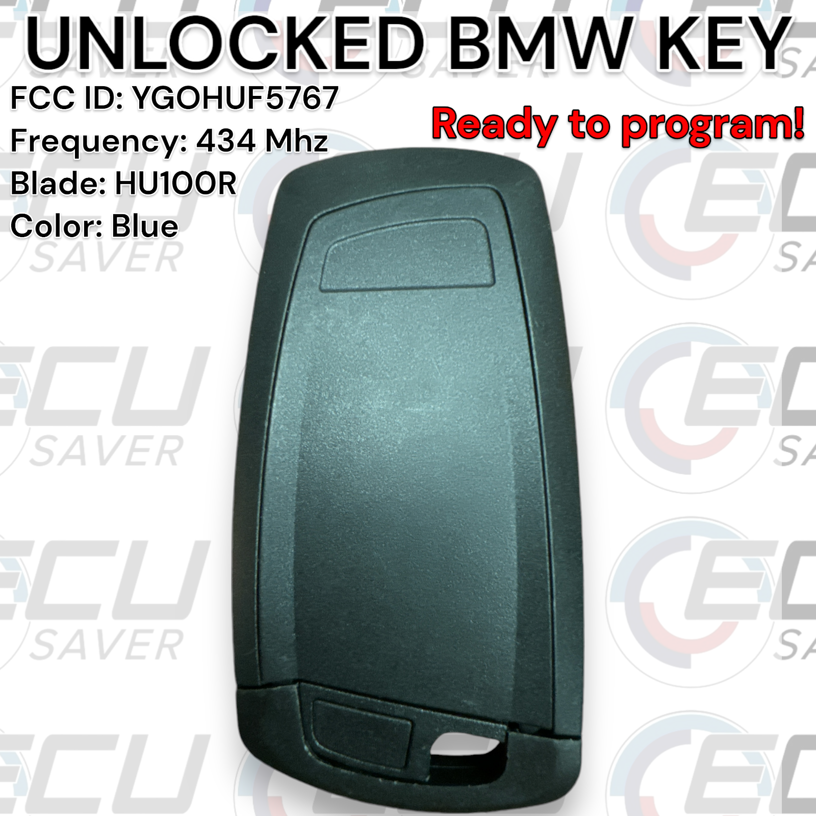 Modified SMART KEY FOB KEYLESS REMOTE ALARM 4BUTTTON 434Mhz FOR BMW
